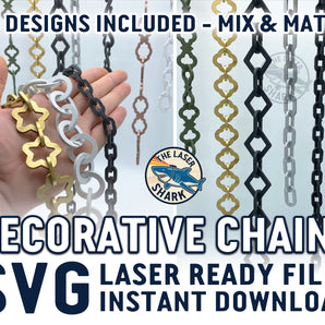 Decorative Chains - Laser Cut Files - SVG