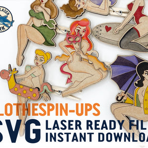 ClothesPIN-UPs - Laser Cut Files - SVG