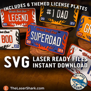 Dad Themed License Plates - Laser Cut Files - SVG