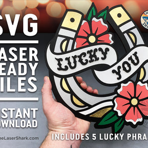 Good Luck Tattoo - Laser Cut Files - SVG