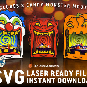 Monster Mouths Candy Displays - Laser Cut Files - SVG