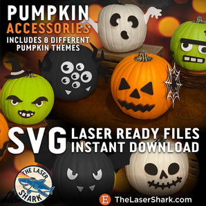 Pumpkin Jack-O-Lantern Accessories - Laser Cut Files - SVG