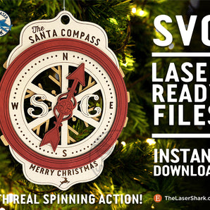 The Santa Compass - Laser Cut Files - SVG