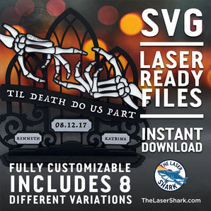 Til Death Anniversary Standing Sign - Laser Cut Files - SVG