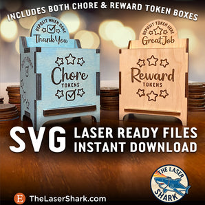 Chore & Reward Token Boxes - Laser Cut Files - SVG