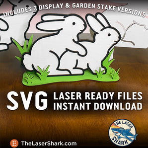 Humping Bunnies Display - Laser Cut Files - SVG