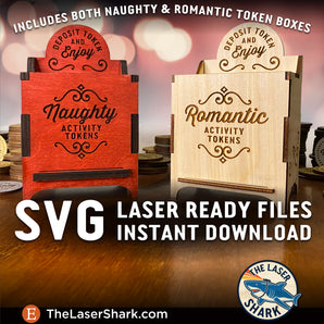 Romantic & Naughty Token Boxes - Laser Cut Files - SVG