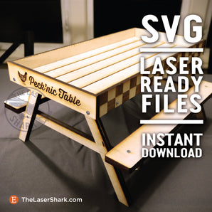 Chicken Picnic Table - Laser Cut Files - SVG