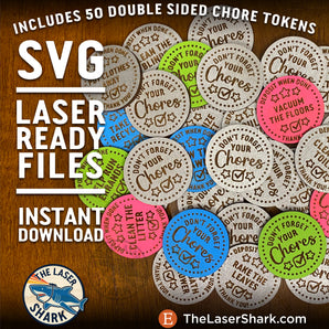 Chore Tokens - Laser Cut Files - SVG