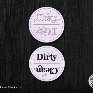 Clean & Dirty Tags - Laser Cut Files - SVG