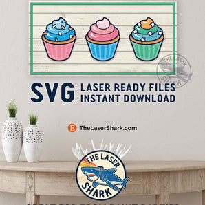 Cupcakes - Laser Cut Files - SVG