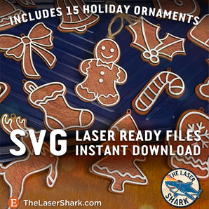 Gingerbread Ornaments - Laser Cut Files - SVG