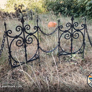 Spooky Iron Fence & Chain Links - Laser Cut Files - SVG