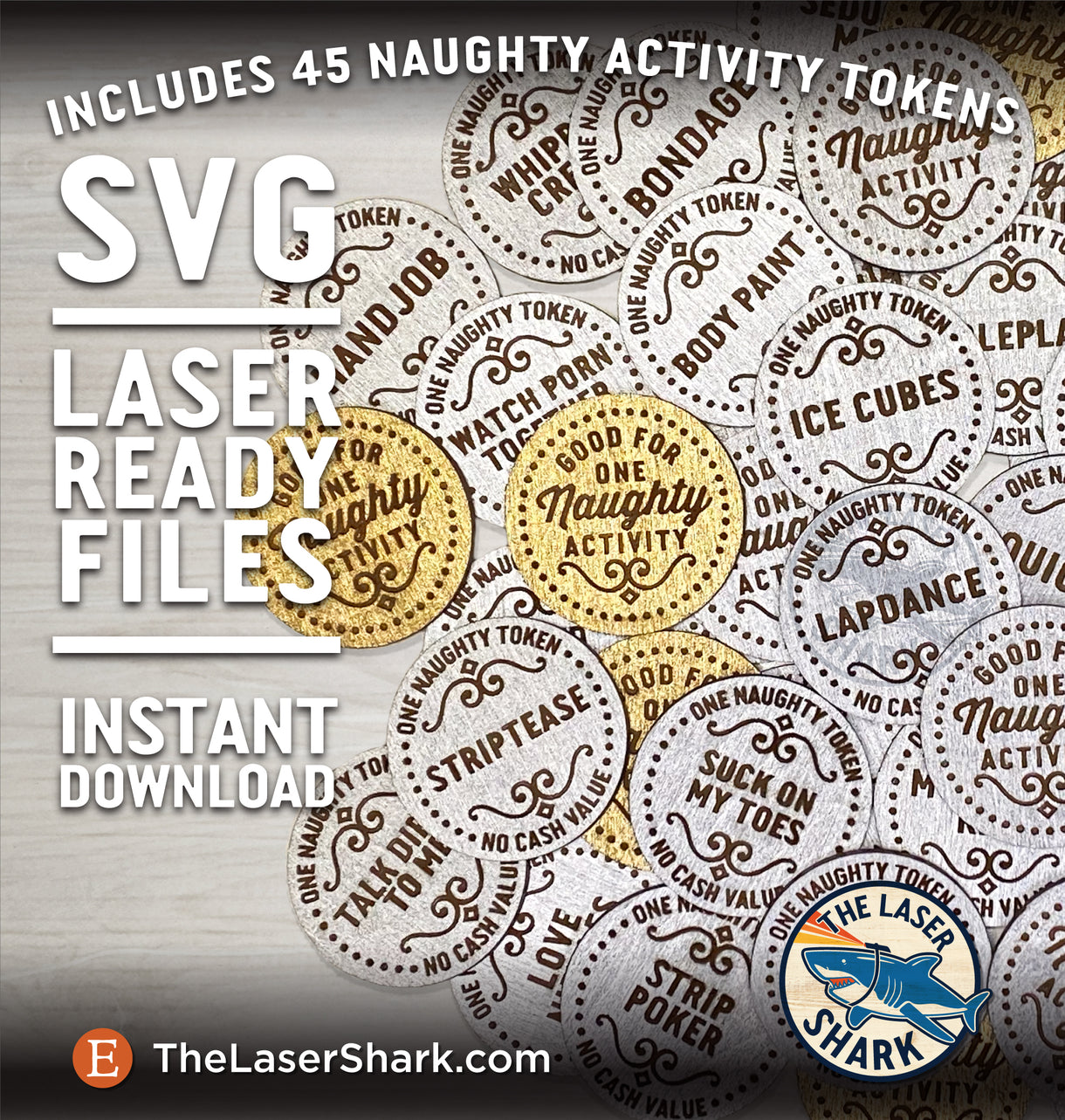 Naughty Activity Tokens - Laser Cut Files - SVG – The Laser Shark