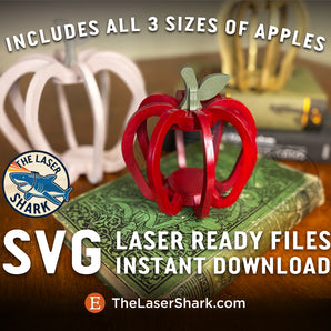 3D Ring Display Apples - Laser Cut Files - SVG & PDF