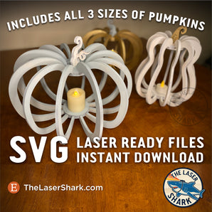 3D Ring Display Pumpkins - Laser Cut Files - SVG & PDF