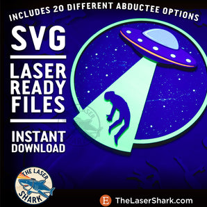 UFO Abduction - Laser Cut Files - SVG