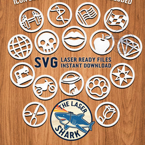 Icon Booster Pack - Laser Cut Files - SVG