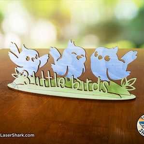 3 Little Birds Shelf Sitter - Laser Cut Files - SVG