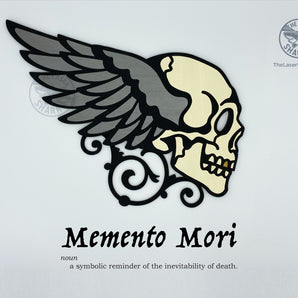 Memento Mori Skull Artwork - Laser Cut Files - SVG