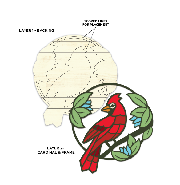 Cardinal Cut File Art Nouveau Cardinal - Laser Cut Files - SVG – The Laser Shark