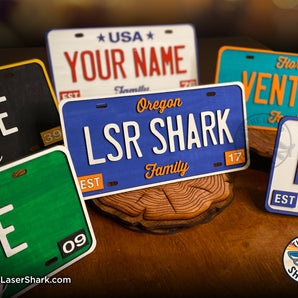 Family Themed License Plates - Laser Cut Files - SVG