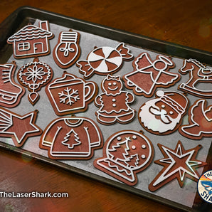 Gingerbread Ornaments SET #2 - Laser Cut Files - SVG