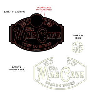 Man Cave Sign - Laser Cut Files - SVG