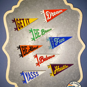 Inspirational Themed Magnet Pennants - Laser Cut Files - SVG