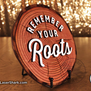 Remember Your Roots Tree Ring - Laser Cut Files - SVG