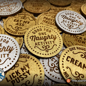 NSFW VERY Naughty Activity Tokens - Laser Cut Files - SVG